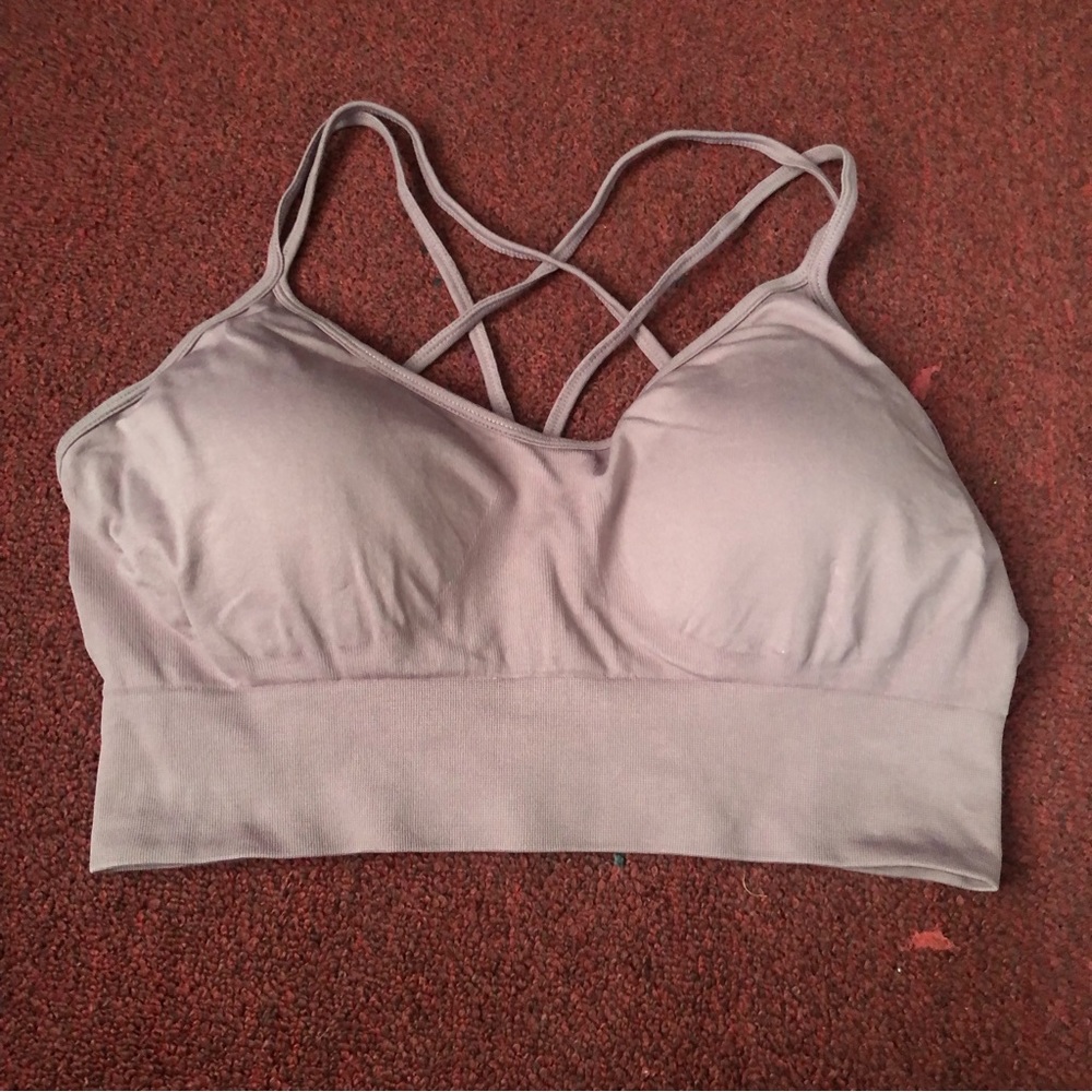 Padded strappy longline sports bra XL